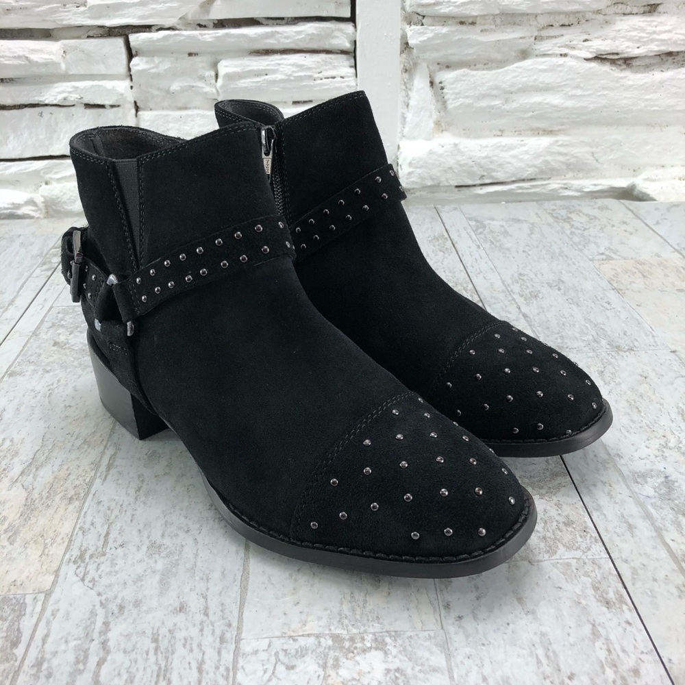 Seychelles VIP Suede Studded Harness Heeled Bootie